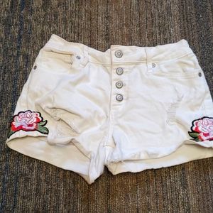 White short shorts from No Boundaries